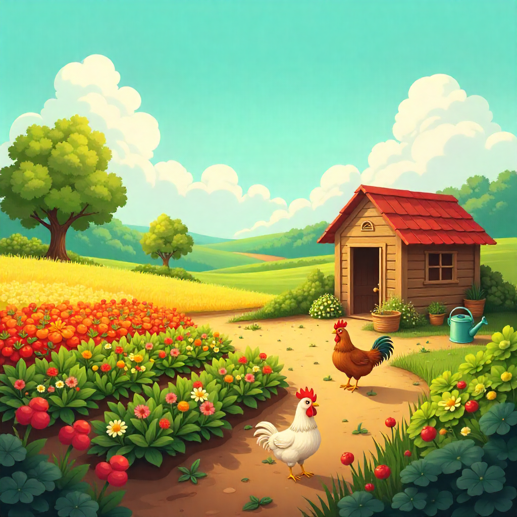 happy farm animal